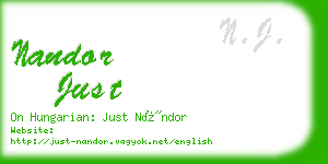 nandor just business card